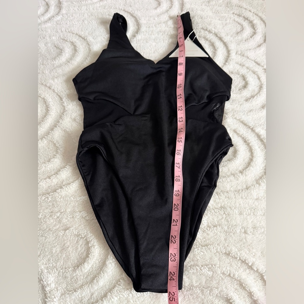 BuffBunny Vitamin Sea Black One-Piece Swimsuit w/ Mesh Side Detail, Size S, NWT - Picture 11 of 12